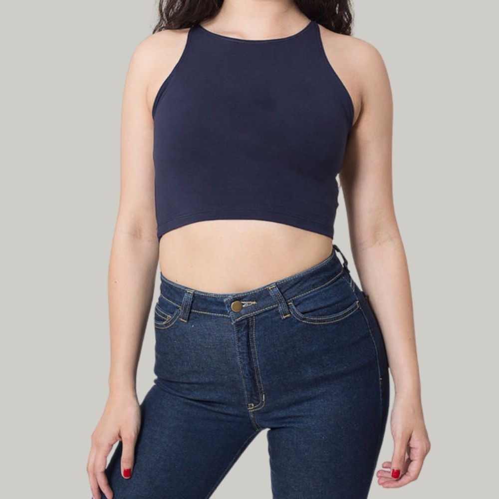 EUC American Apparel Basic Crop Top